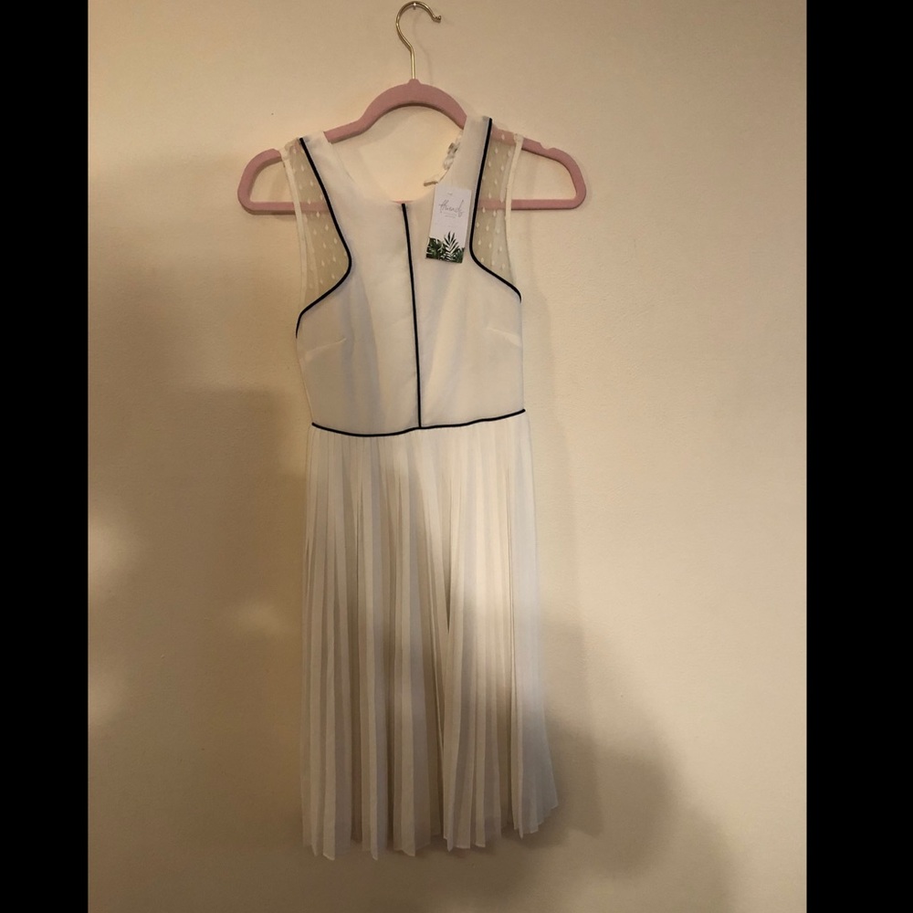 White Pleated Dress